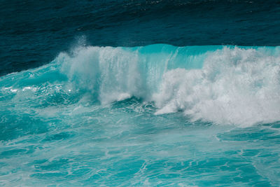 Water splashing in sea