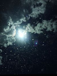 Close-up of star field against sky at night