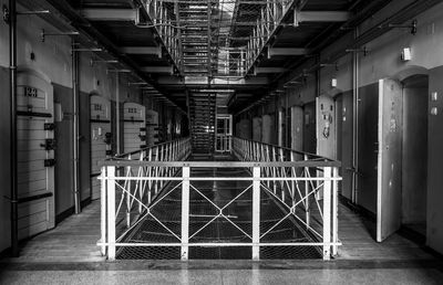 Empty corridor in building