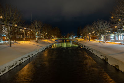Åmål's inner city in winter time