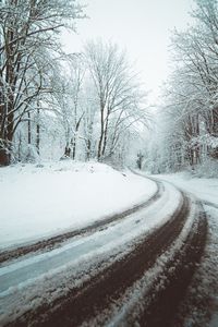 View of snow covered landscape