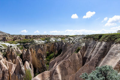 Panoramic view of rocky landscape against sky