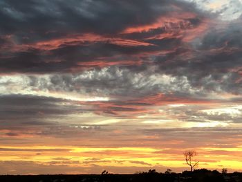 Scenic view of landscape against cloudy sky