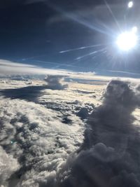 Scenic view of cloudscape against sky during winter