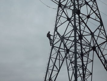 Low angle view of power lines