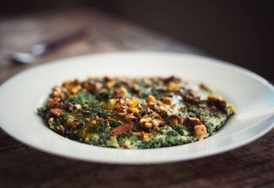 Close-up of salad in plate