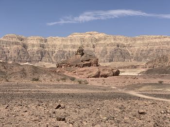 Scenic view of desert against sky