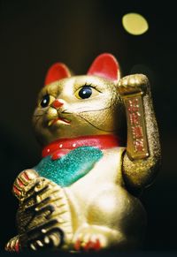 Close-up of figurine on table