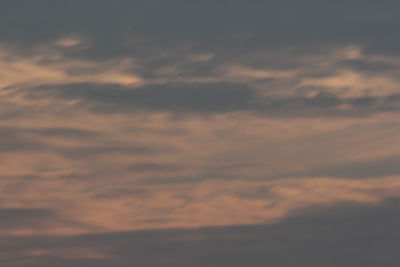 Low angle view of sky during sunset