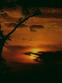 Scenic view of dramatic sky during sunset