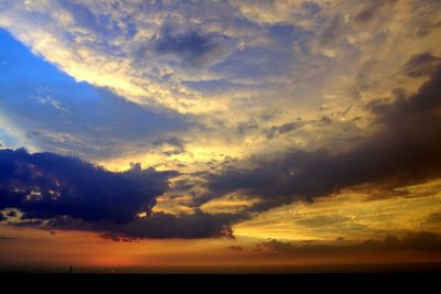 Scenic view of landscape against cloudy sky