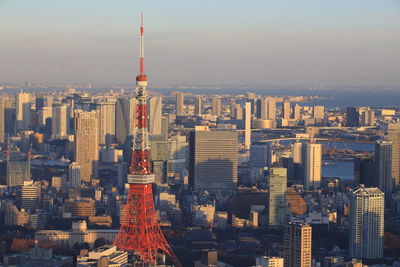 Modern buildings in city against sky