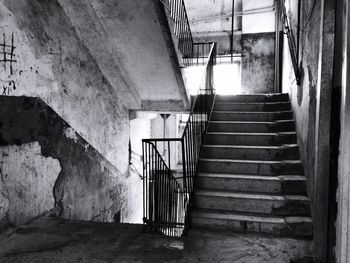 Low angle view of staircase in building