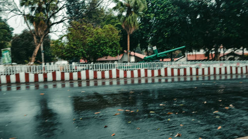 View of footpath by lake