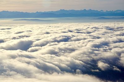 Aerial view of clouds over landscape