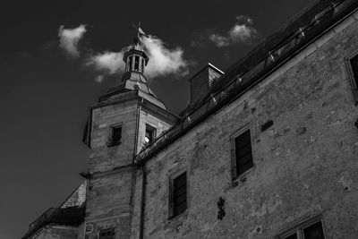 Low angle view of old building against sky