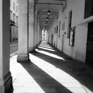 Empty corridor of building