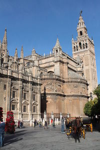 Cathedral of sevilla, santa maria de la sede, and its historical tower giralda. 