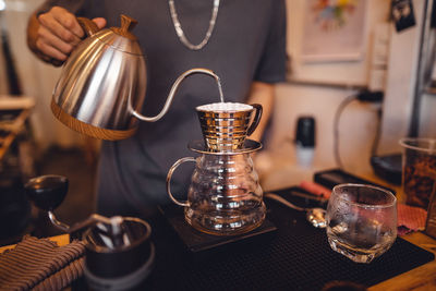 Close-up of coffee on table