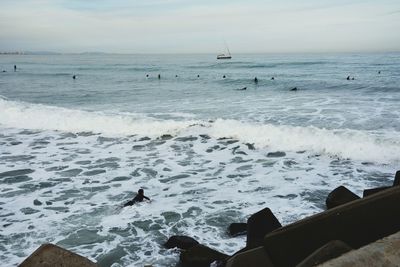 Scenic view of sea against sky