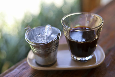 Close-up of drink on table