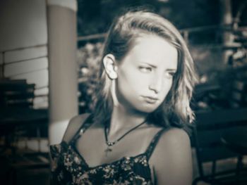 Portrait of young woman