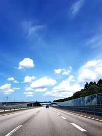 Road against blue sky