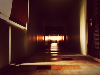 Empty corridor of building