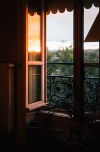 View of house through window