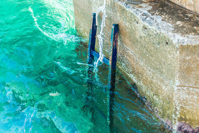 High angle view of swimming pool