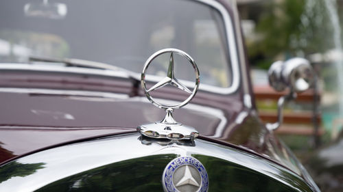 Close-up of vintage car