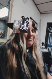 Portrait of smiling young woman