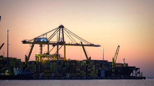 Shipping port in new york,usa