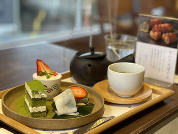 Close-up of food on table