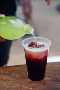 Close-up of drink on table