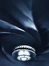 Low angle view of illuminated light bulb