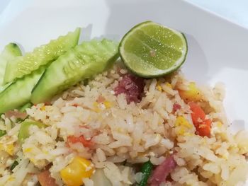 Close-up of vegetables in plate