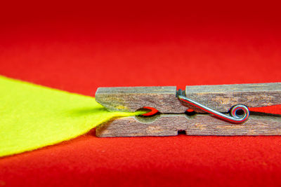 Close-up of multi colored pencils on table