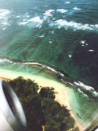 High angle view of sea