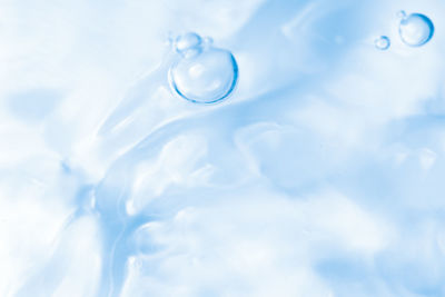 High angle view of bubbles in water