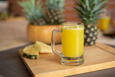 Close-up of drink on table
