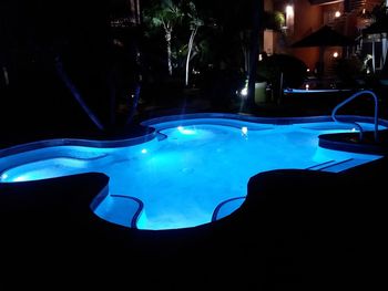 Swimming pool at night