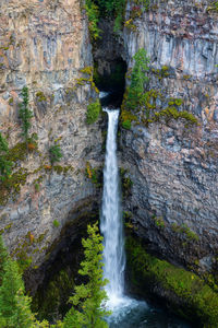 Scenic view of waterfall