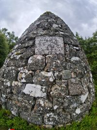 Rock formations on field