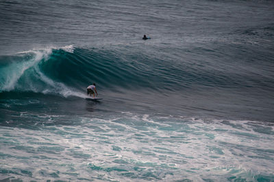 Man surfing in sea