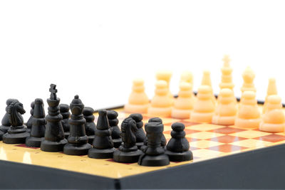 Games,chess,checkers,on white background.