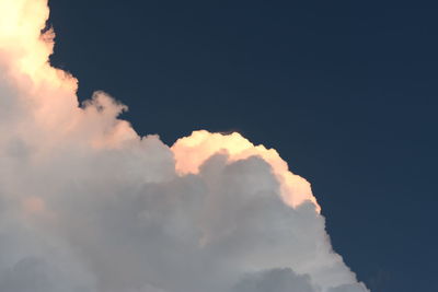 Low angle view of sky at sunset