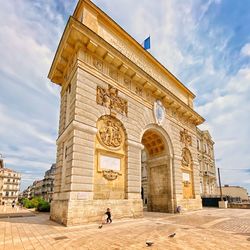 Low angle view of historical building against sky