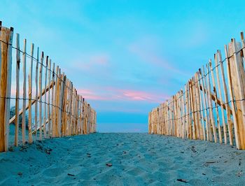 Panoramic view of beach against sky