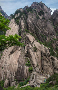 Rock formations on mountain